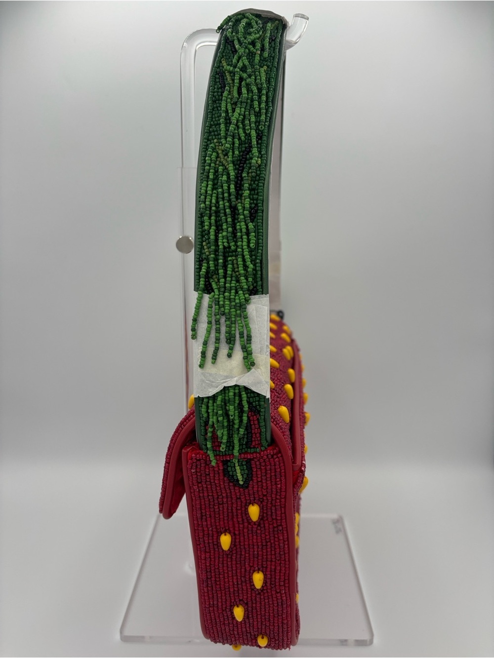 STAUD Tommy Beaded Strawberry Dream Shoulder Bag - Red - Picture 5 of 14